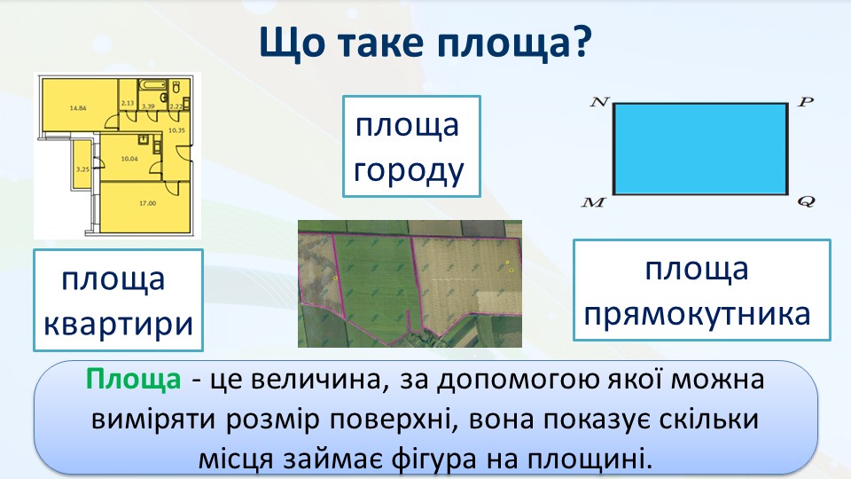 Презентація на тему Площа прямокутника і квадрата 5 клас - Новатіка